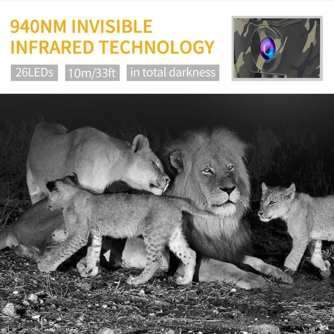 Tensdarcam Night Vision Trail Camera With Motion Activated Wildlife Detection