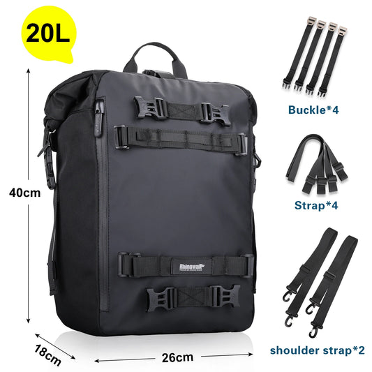 Rhinowalk Motorcycle Rear Seat Bag Waterproof Luggage