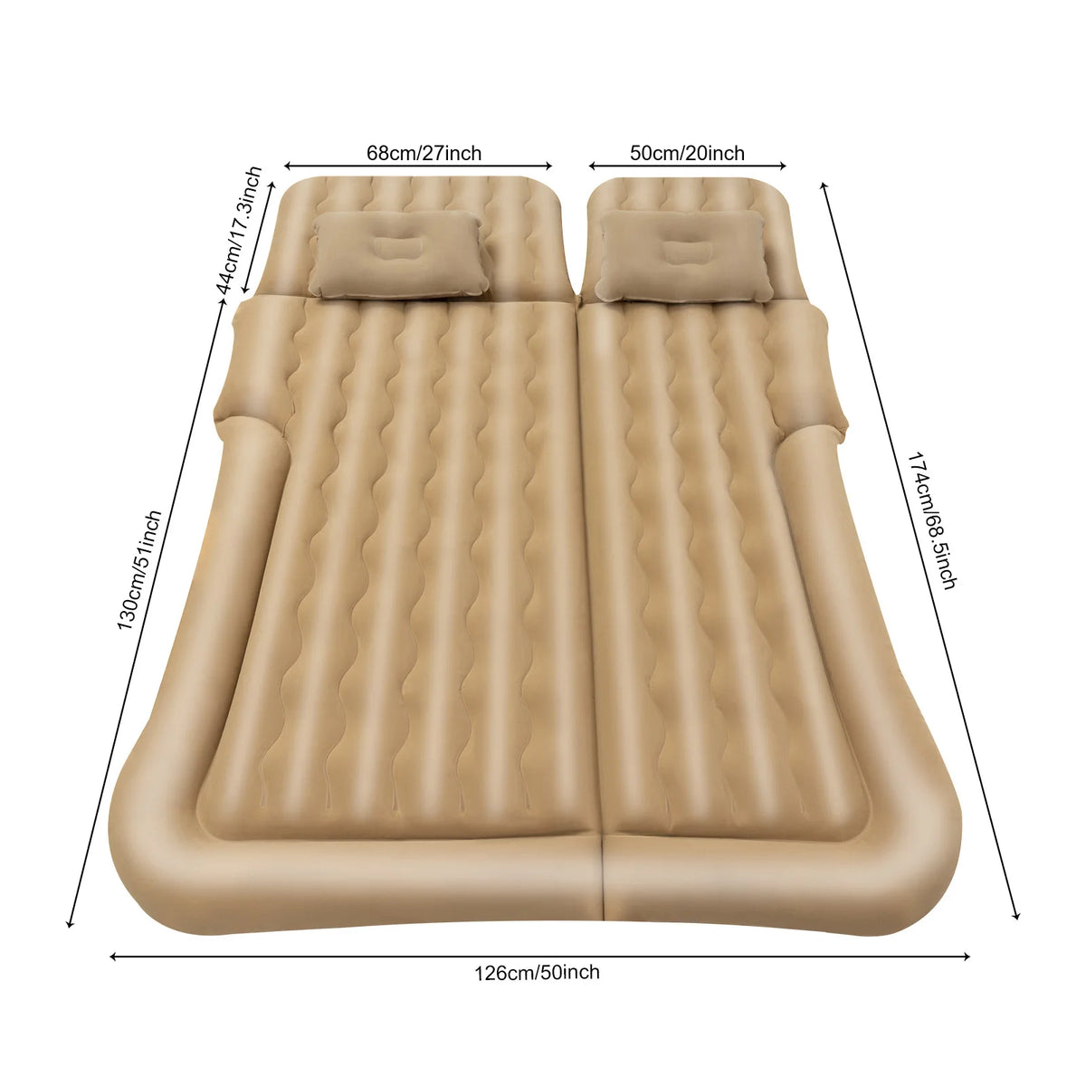Universal Foldable Inflatable Car Mattress With Pump And Pillow