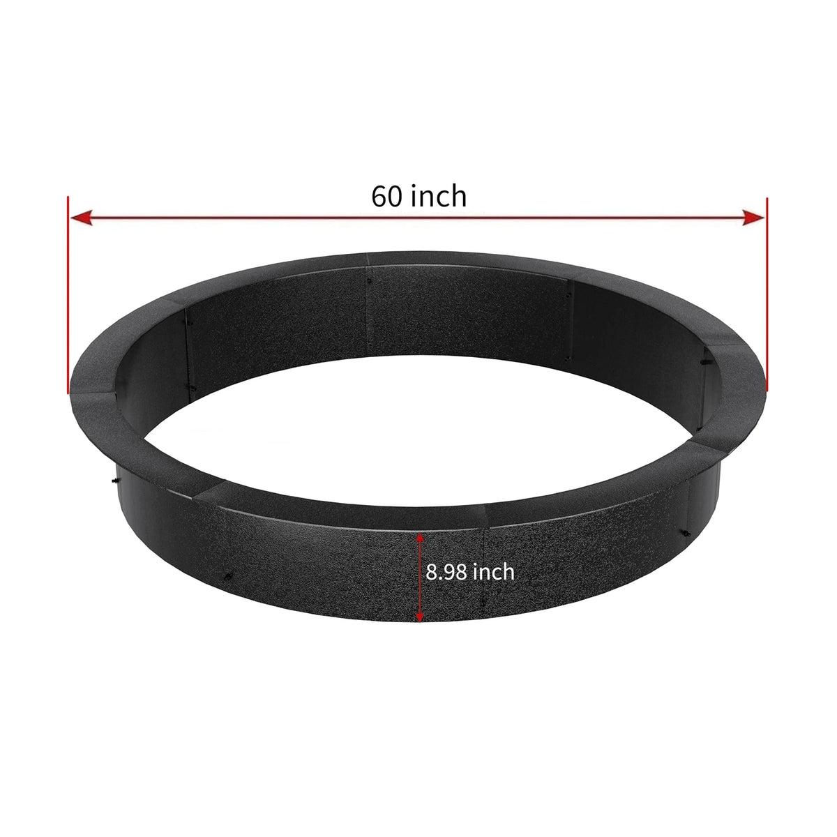 HiMiss Heavy Duty Carbon Steel Outdoor Fire Pit Insert Liner