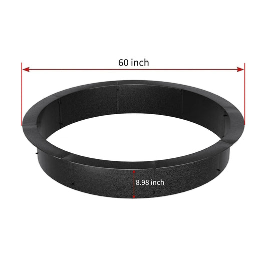 HiMiss Heavy Duty Carbon Steel Outdoor Fire Pit Insert Liner
