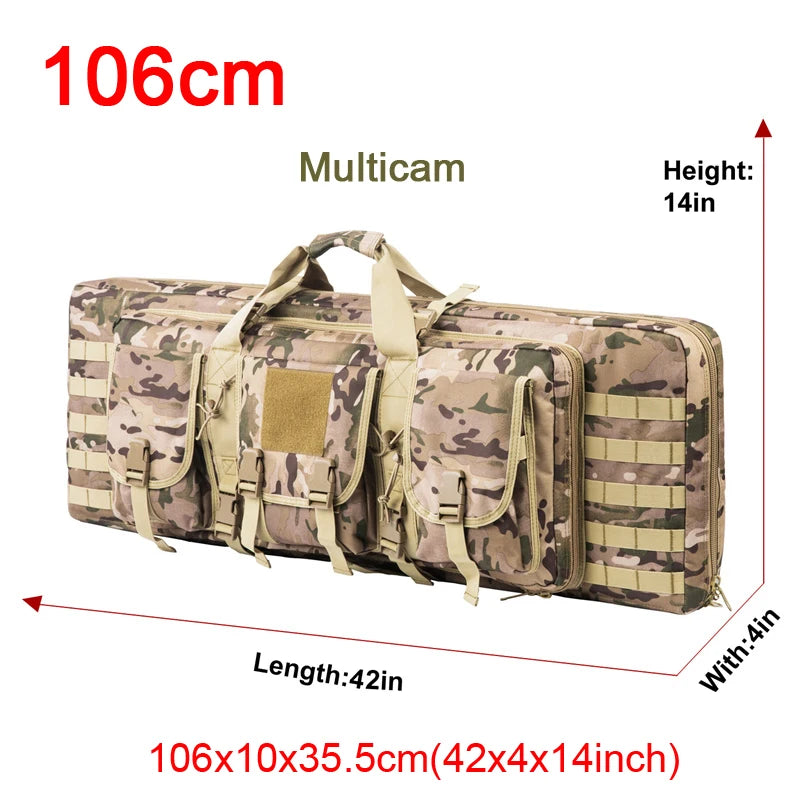 LQARMY Tactical Double Rifle Case Molle Gun Bag For Hunting
