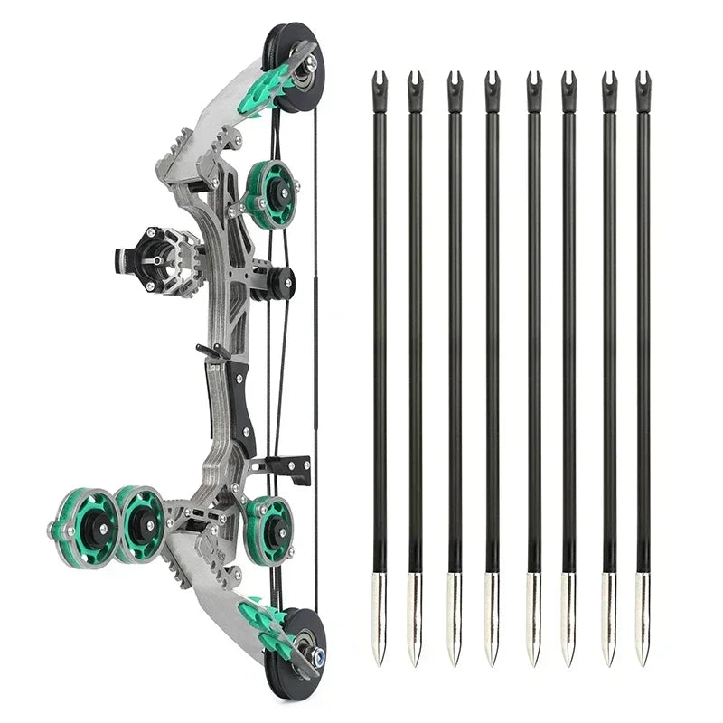 Adjustable Compound Bow With Arrows For Target Shooting