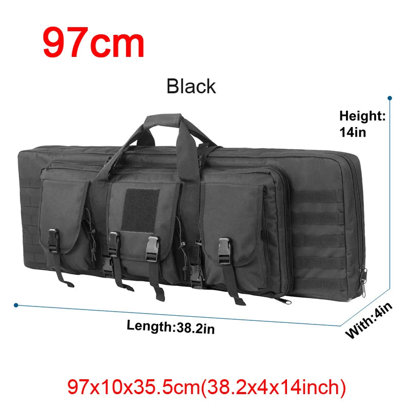 LQARMY Tactical Double Rifle Case Molle Gun Bag For Hunting