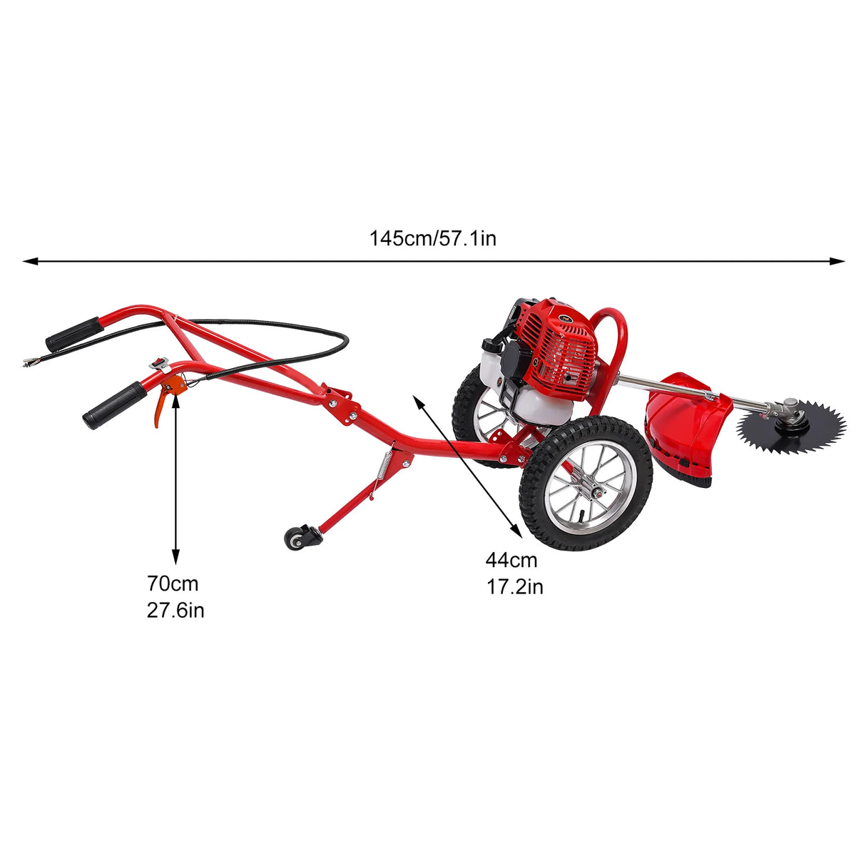 Bymaocar Gas Powered Push Lawn Mower and Garden Edger