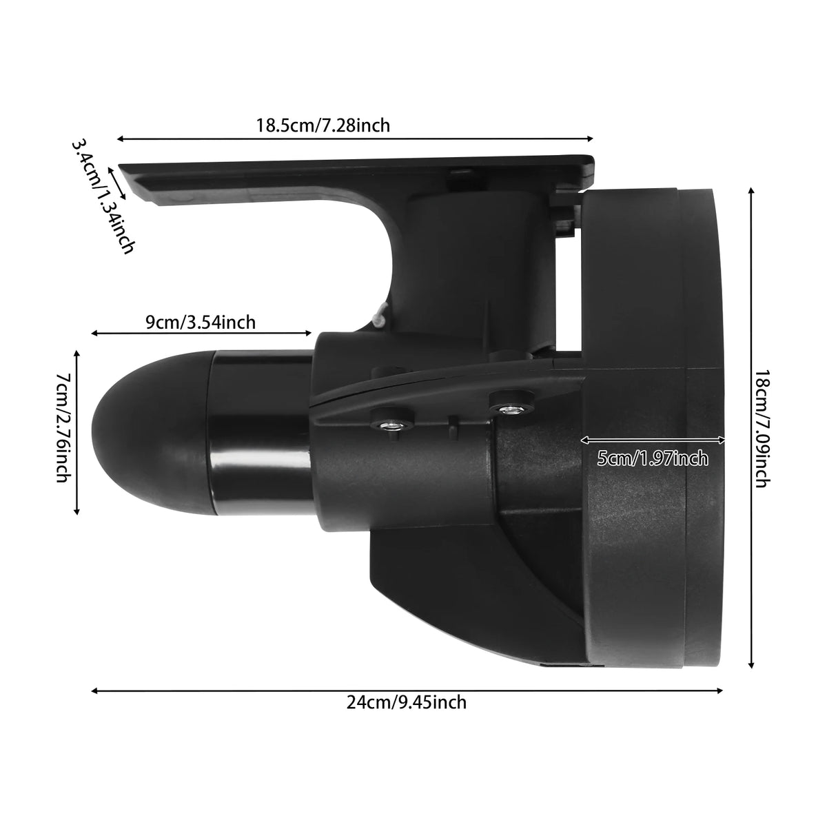 Lightweight 12V Electric SUP Thruster 440 Lbs Dual Blade Design
