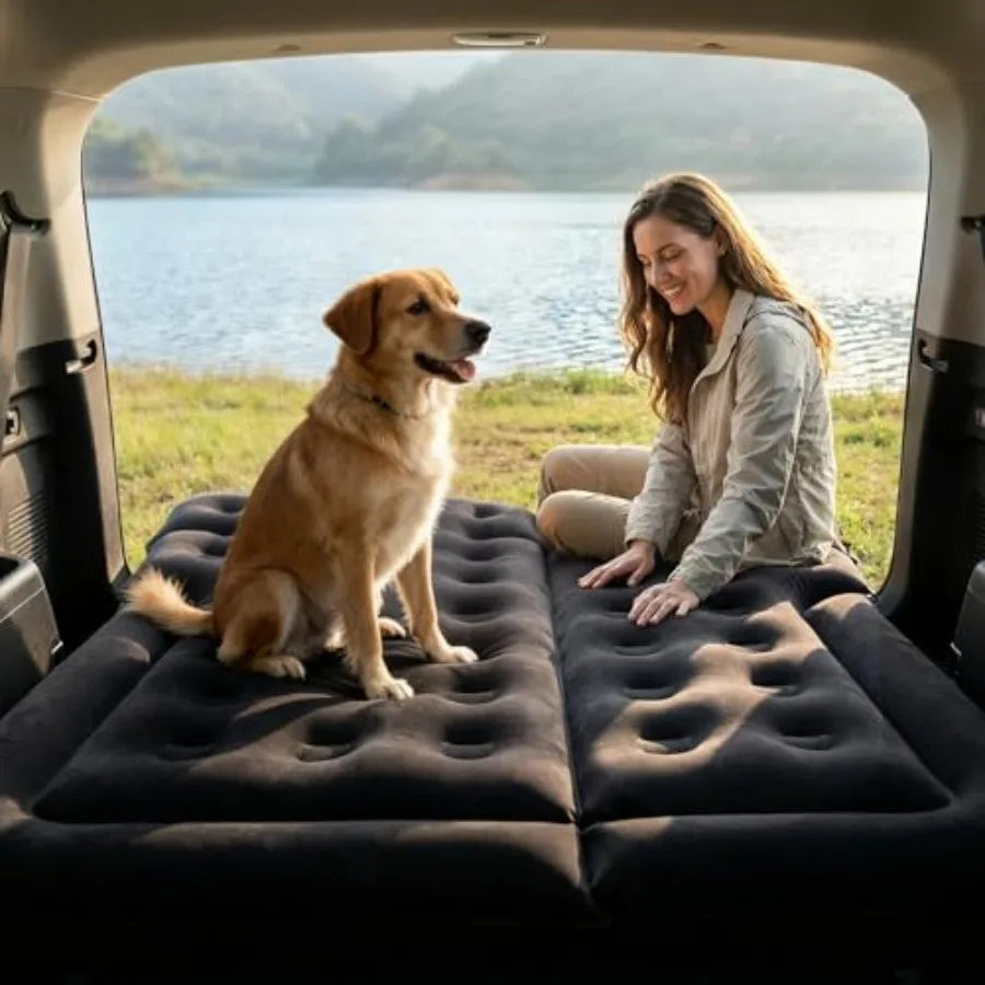 Inflatable Car Air Mattress Portable Camping Bed For SUV Travel