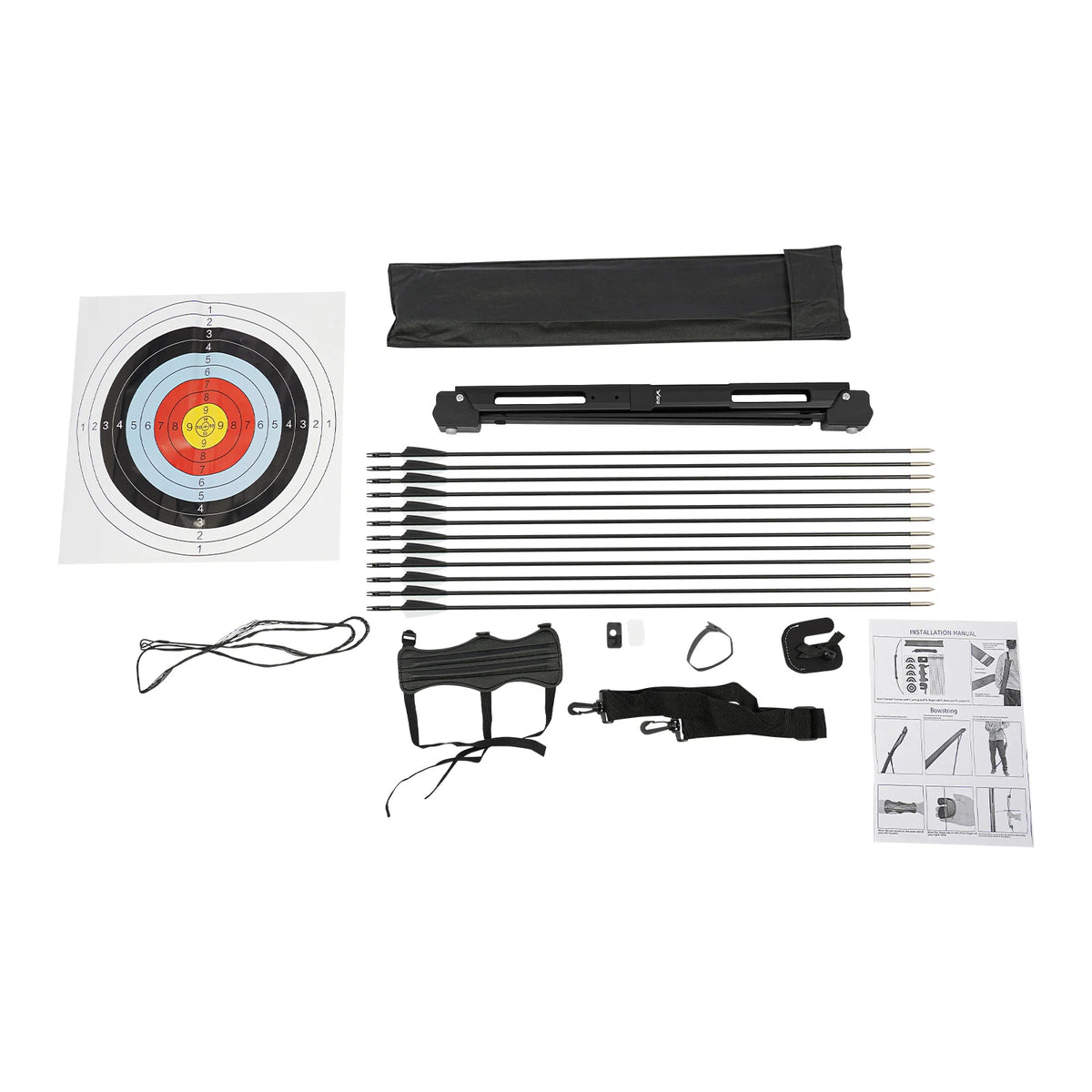 Portable Aluminum Folding Bow And Arrow Set For Archery Practice