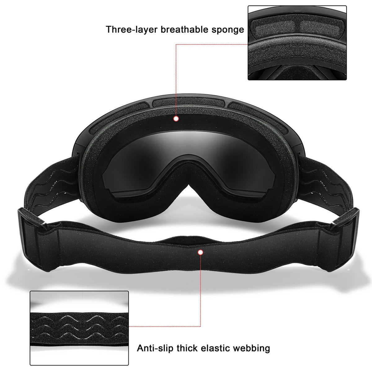 Winter Outdoor Ski Goggles With UV400 Anti Fog Snowboard Eyewear
