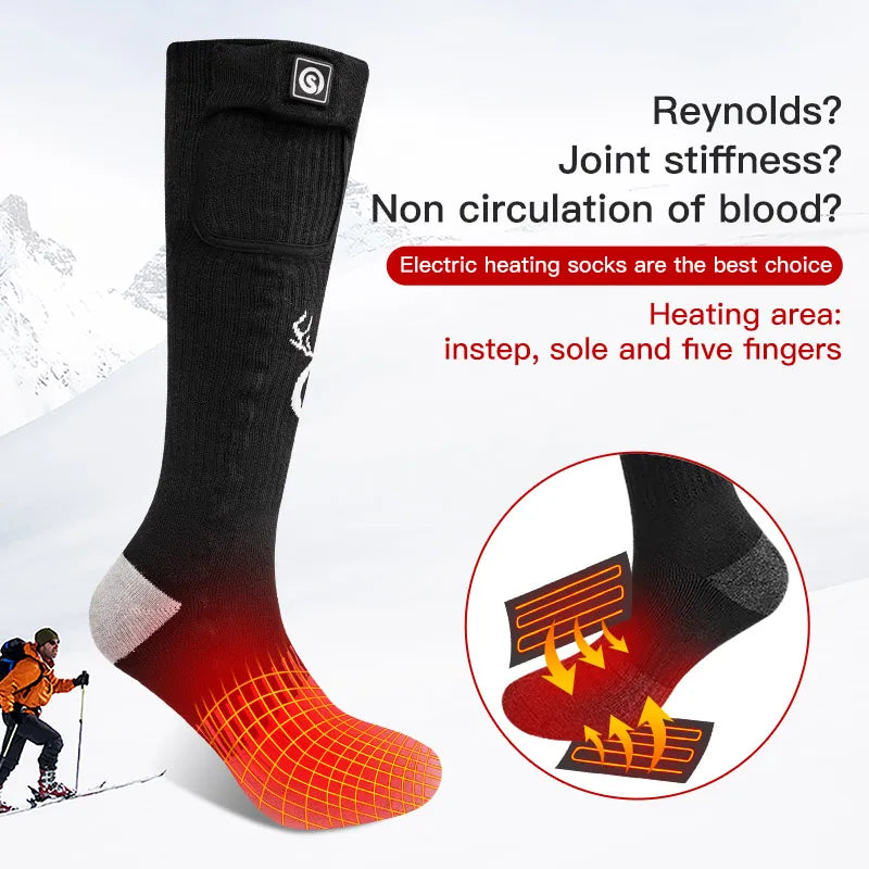 SNOW DEER Rechargeable Heated Socks With Three Heat Settings