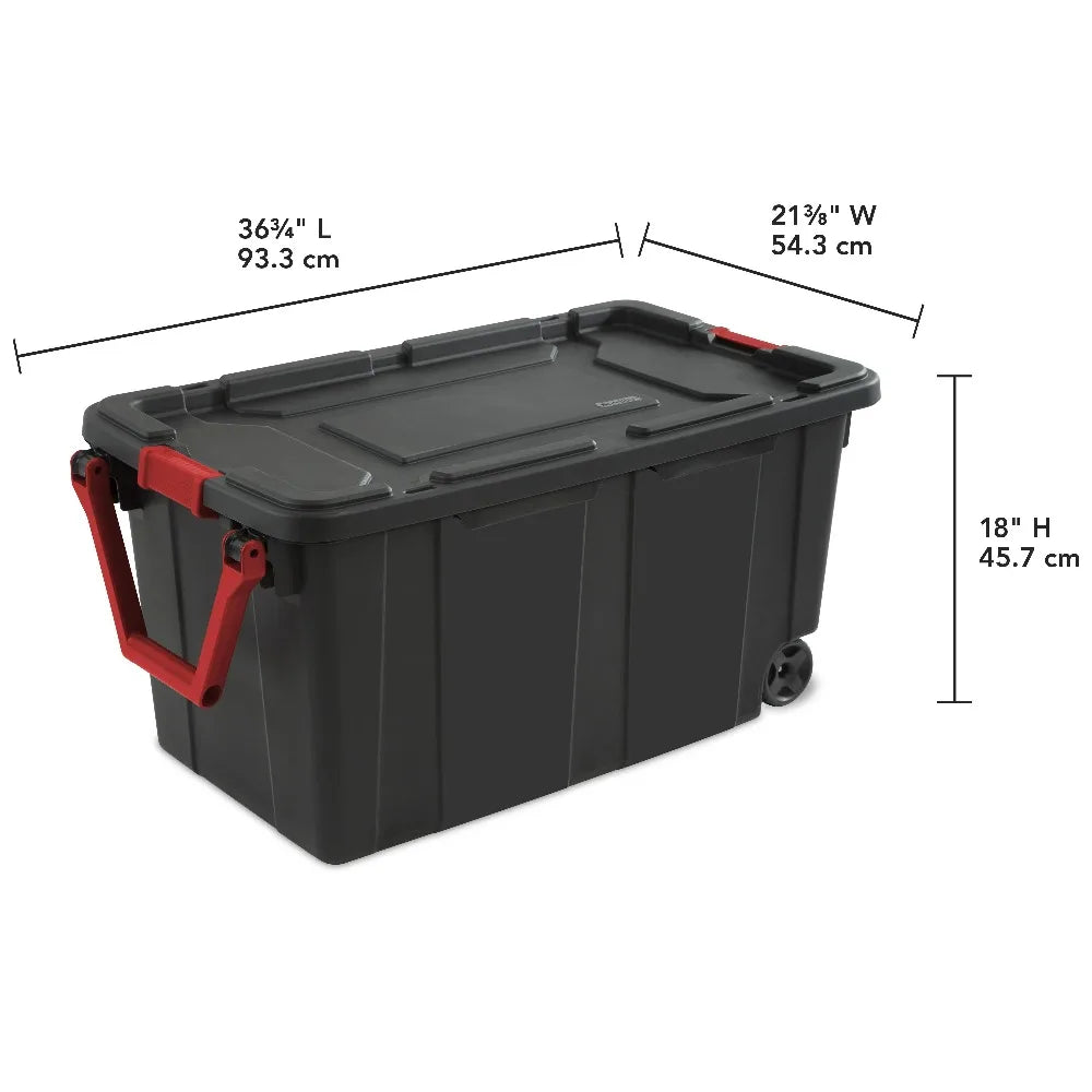 Sterilite Industrial Wheeled Plastic Storage Container