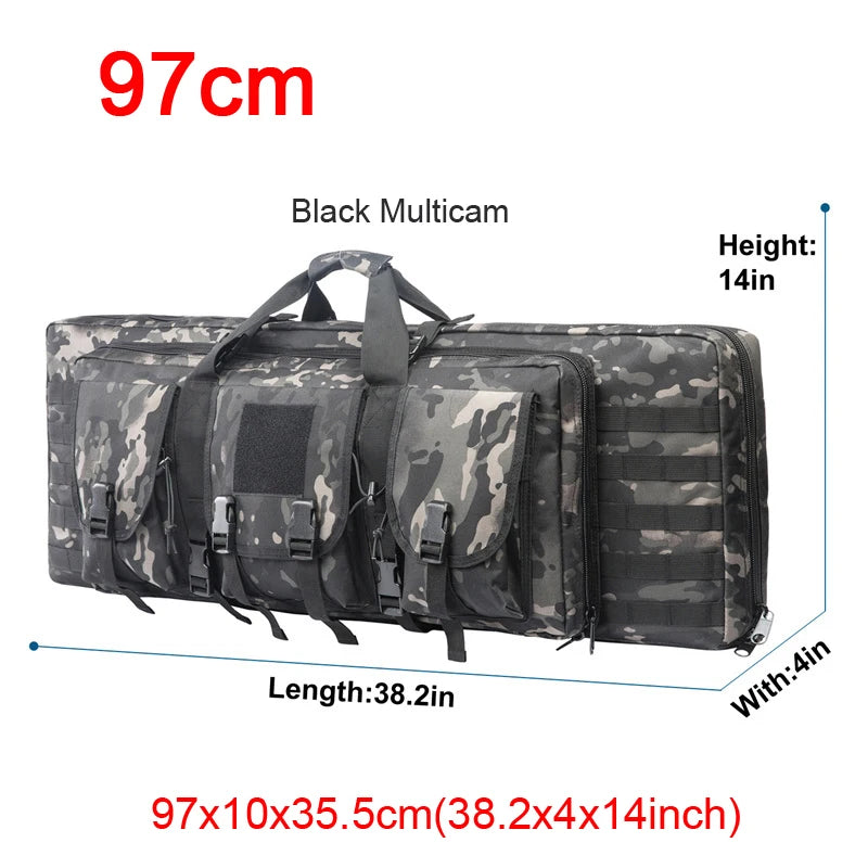 LQARMY Tactical Double Rifle Case Molle Gun Bag For Hunting
