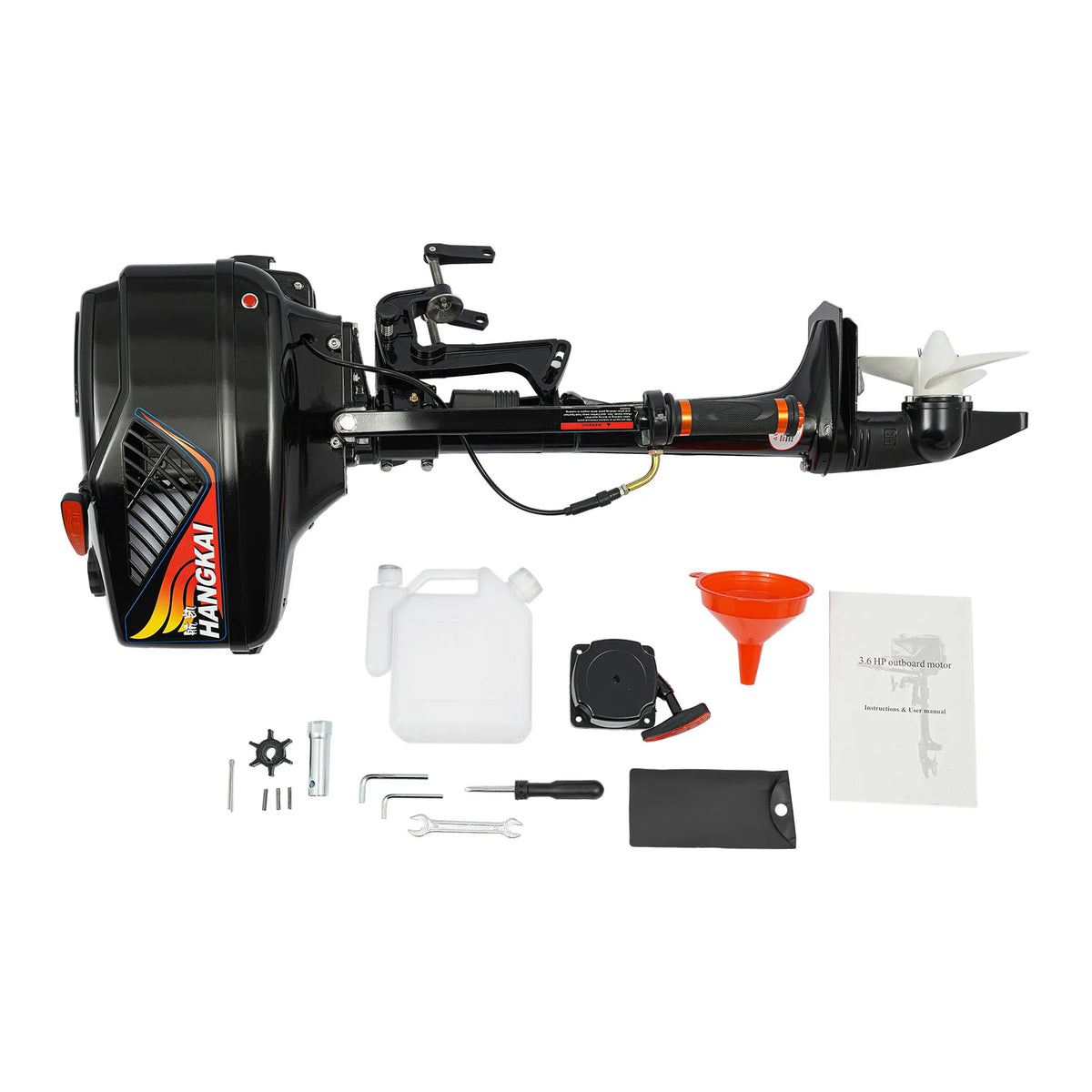 Bymaocar 3.6hp Short Shaft Outboard Motor With Dual Cooling