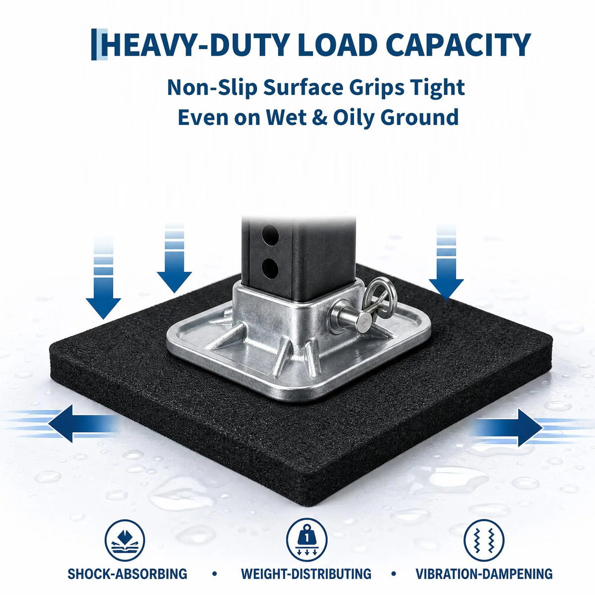 Heavy Duty Rubber RV Stabilizer Jack Pads for Secure Leveling