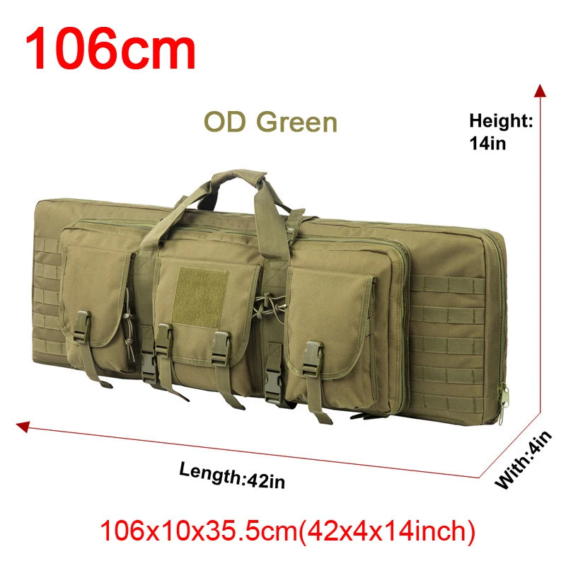 LQARMY Tactical Double Rifle Case Molle Gun Bag For Hunting