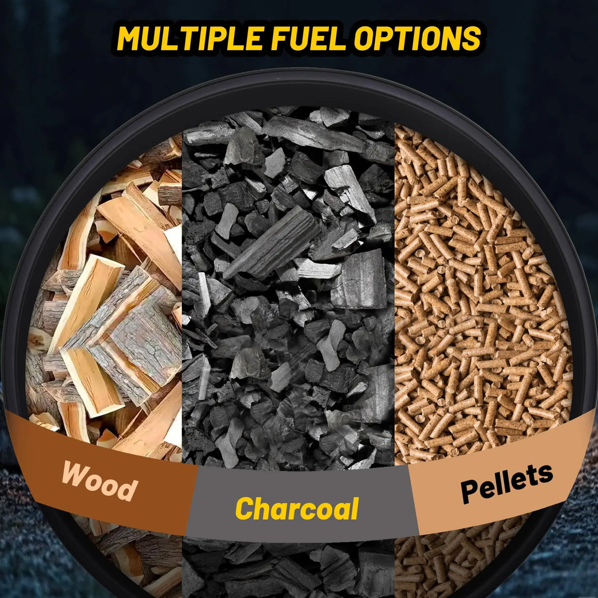 HiMiss Portable Smokeless Wood Fire Pit With Grill And Cover
