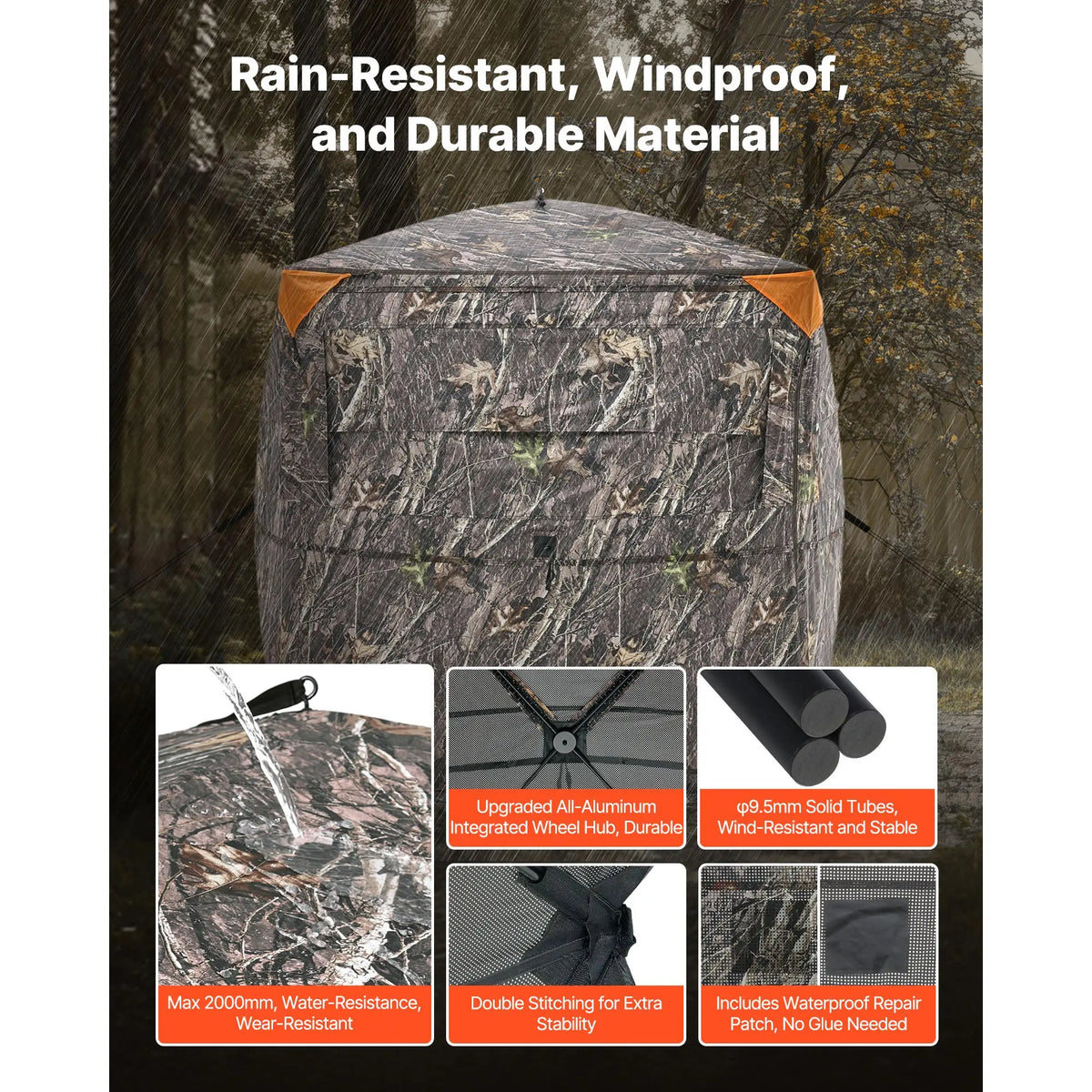 SucceBuy Hunting Blind With Silent Door And Viewing Windows