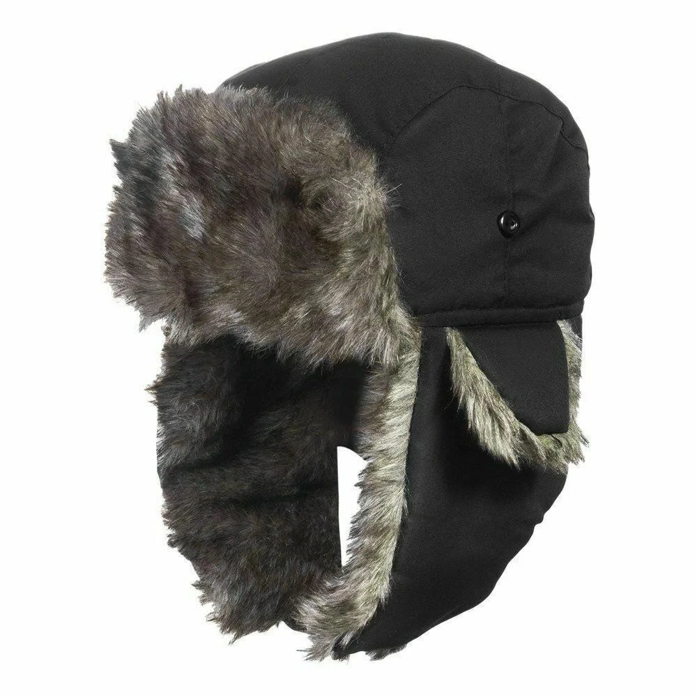 Winter Ushanka Trapper Hat With Warm Faux Fur Ear Flaps