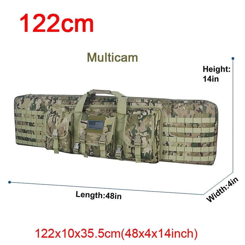 LQARMY Tactical Double Rifle Case Molle Gun Bag For Hunting