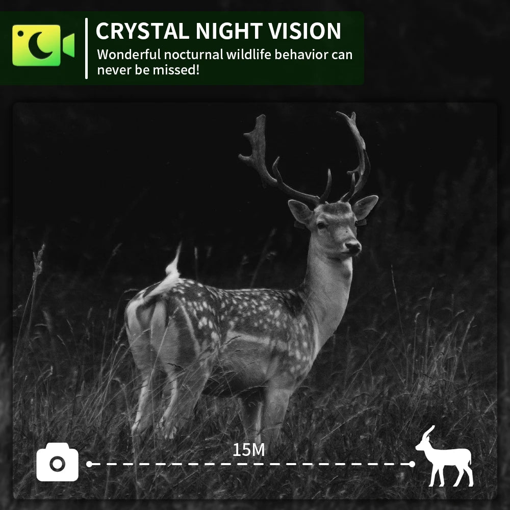 Fargarloo Solar Trail Camera With WiFi Night Vision Mobile Control