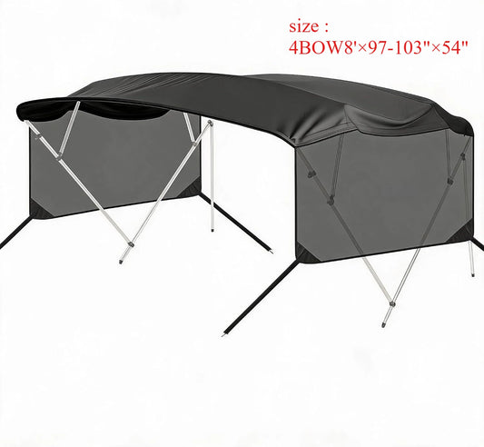 Garvee Boat Bimini Top Canopy With Waterproof Sunshade And Curtains