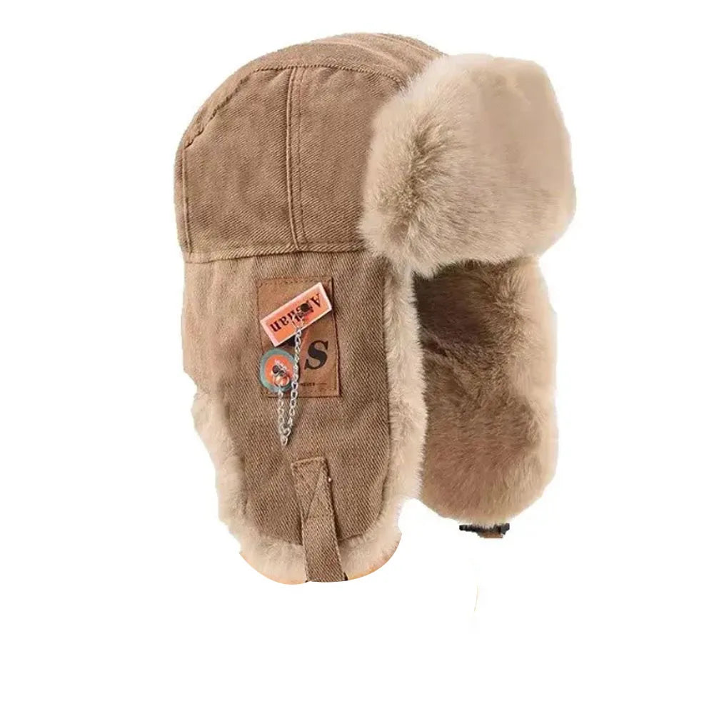 Unisex Russian Ushanka Fur Hat With Warm Earflap Protection