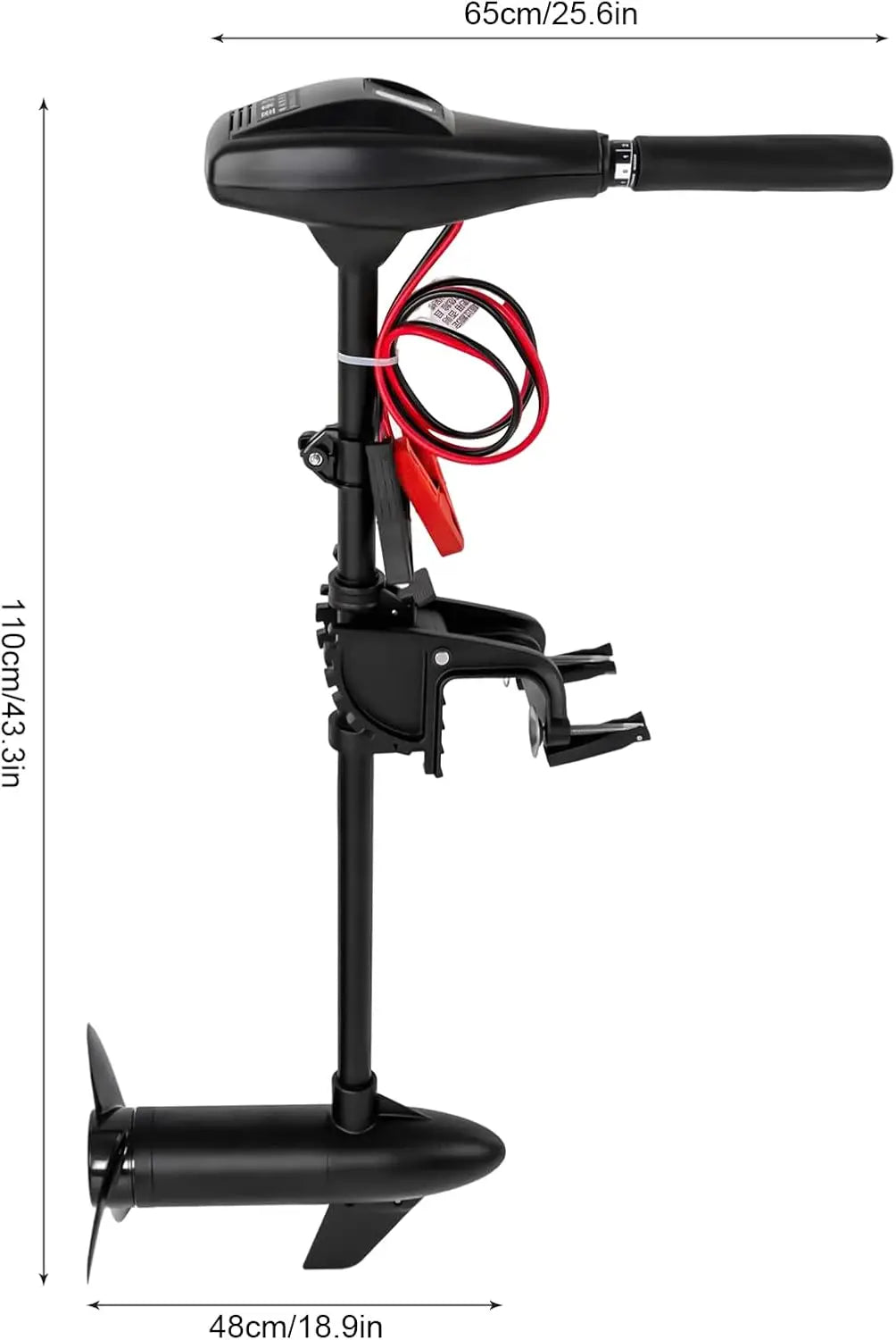 Bymaocar Electric Trolling Motor With Adjustable Handle For Kayak