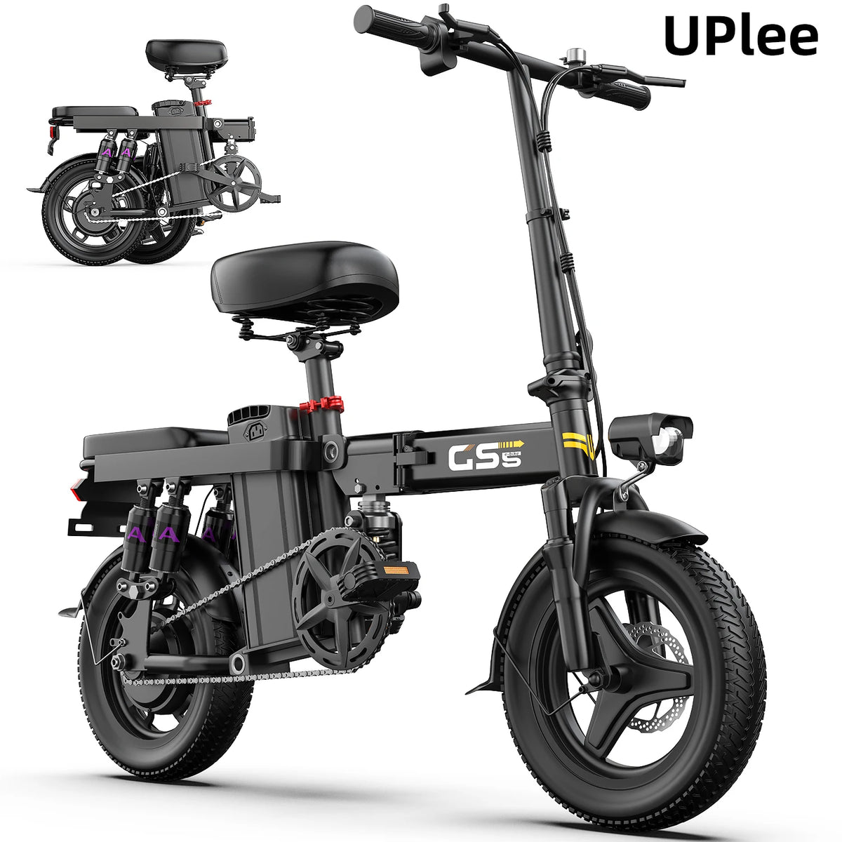 Uplee GS5 500W Folding Electric Bike 48V 15Ah Removable Battery