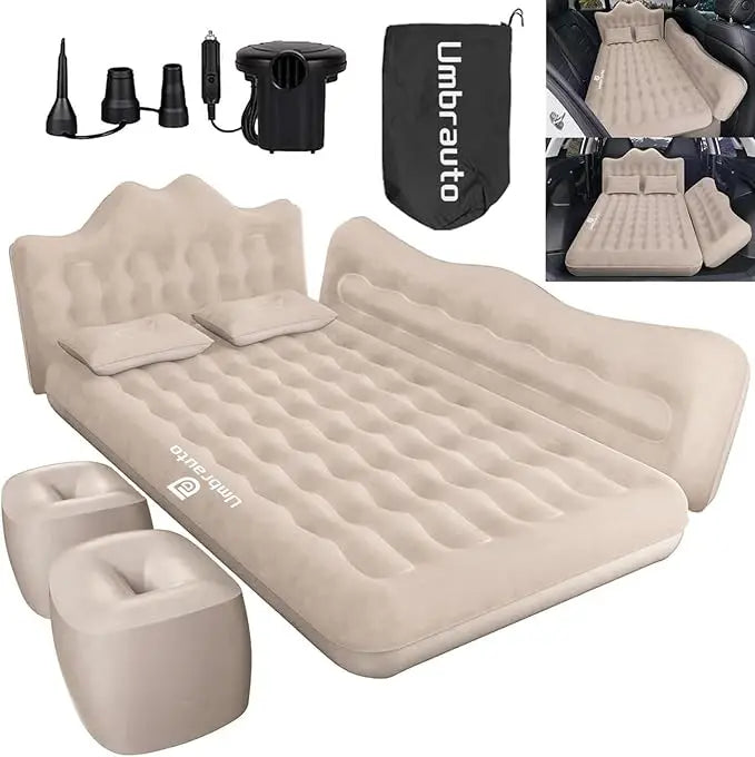 Umbrauto Inflatable Car Air Mattress With Pump And Pillows