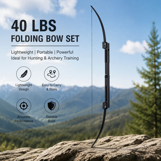 Portable Aluminum Folding Bow And Arrow Set For Archery Practice