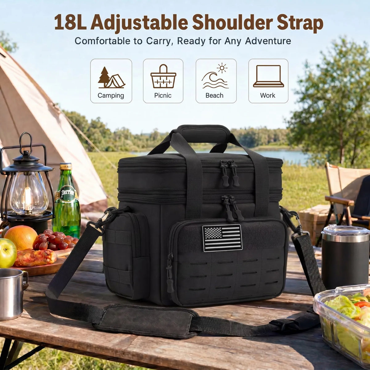 ReFire Gear Insulated Tactical Cooler Bag For Outdoor Picnics