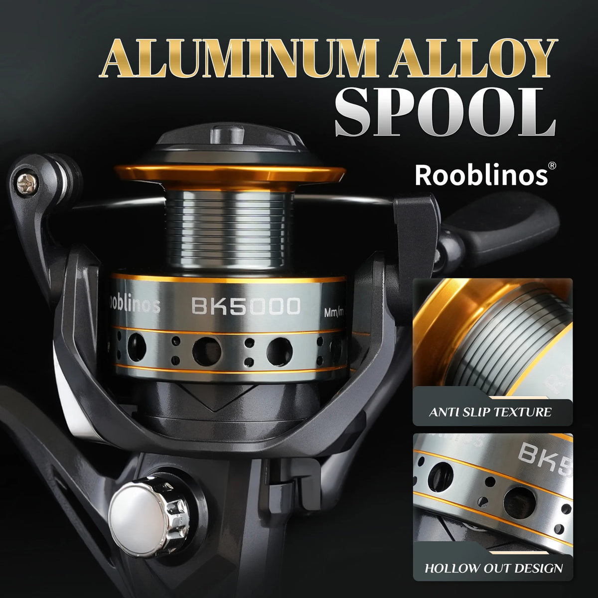 Rooblinos Ultralight Spinning Fishing Reel Saltwater Freshwater