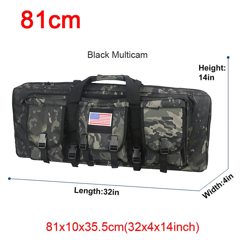 LQARMY Tactical Double Rifle Case Molle Gun Bag For Hunting