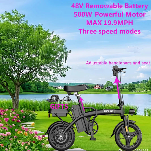 Reliable Foldable Electric Commuter Bike With Advanced Shock Absorption