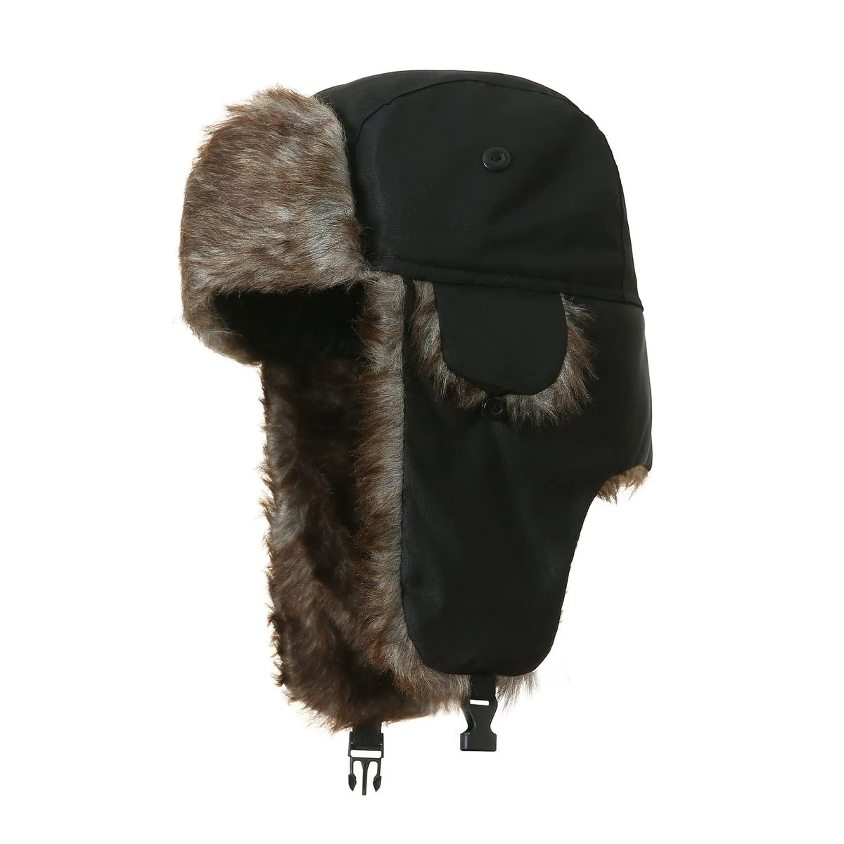 Winter Ushanka Trapper Hat With Warm Faux Fur Ear Flaps