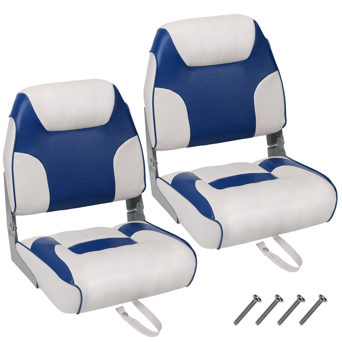 Folding Boat Seats With Thick Padding And Weather Resistant Support