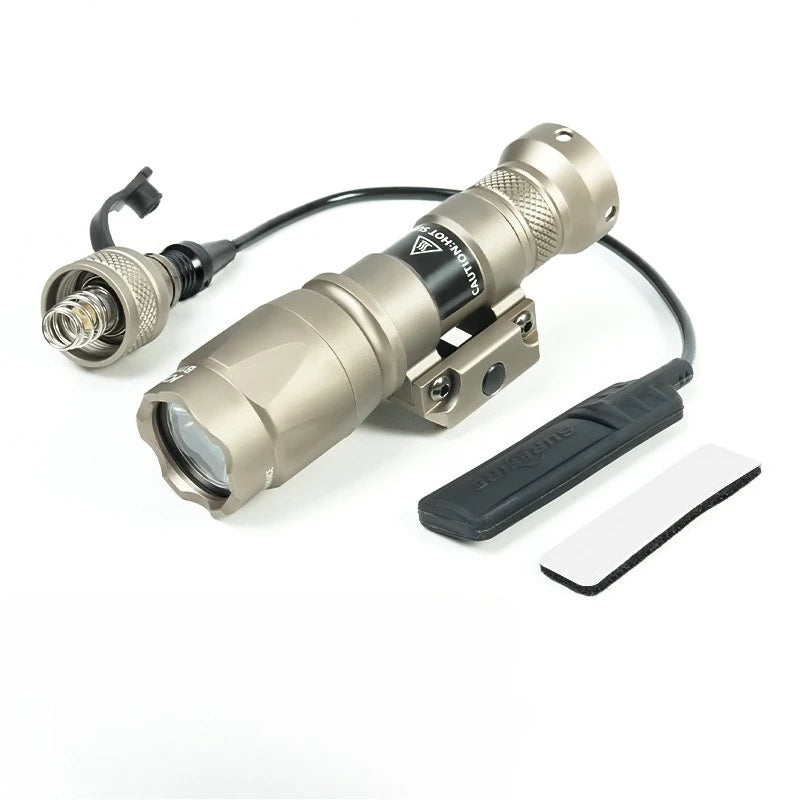 Tactical Led Flashlight 20mm Rail Mount For Hunting Shooting Rifles