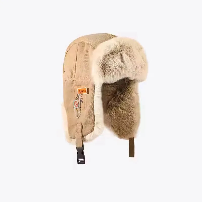 Unisex Russian Ushanka Fur Hat With Warm Earflap Protection