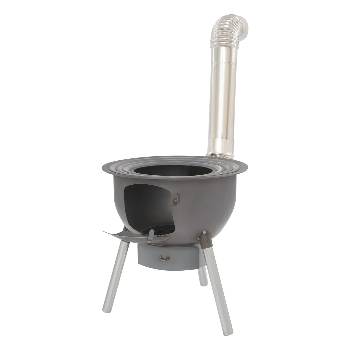 Portable Wood Stove Grill Grate Three Pot Rings Fire Pit