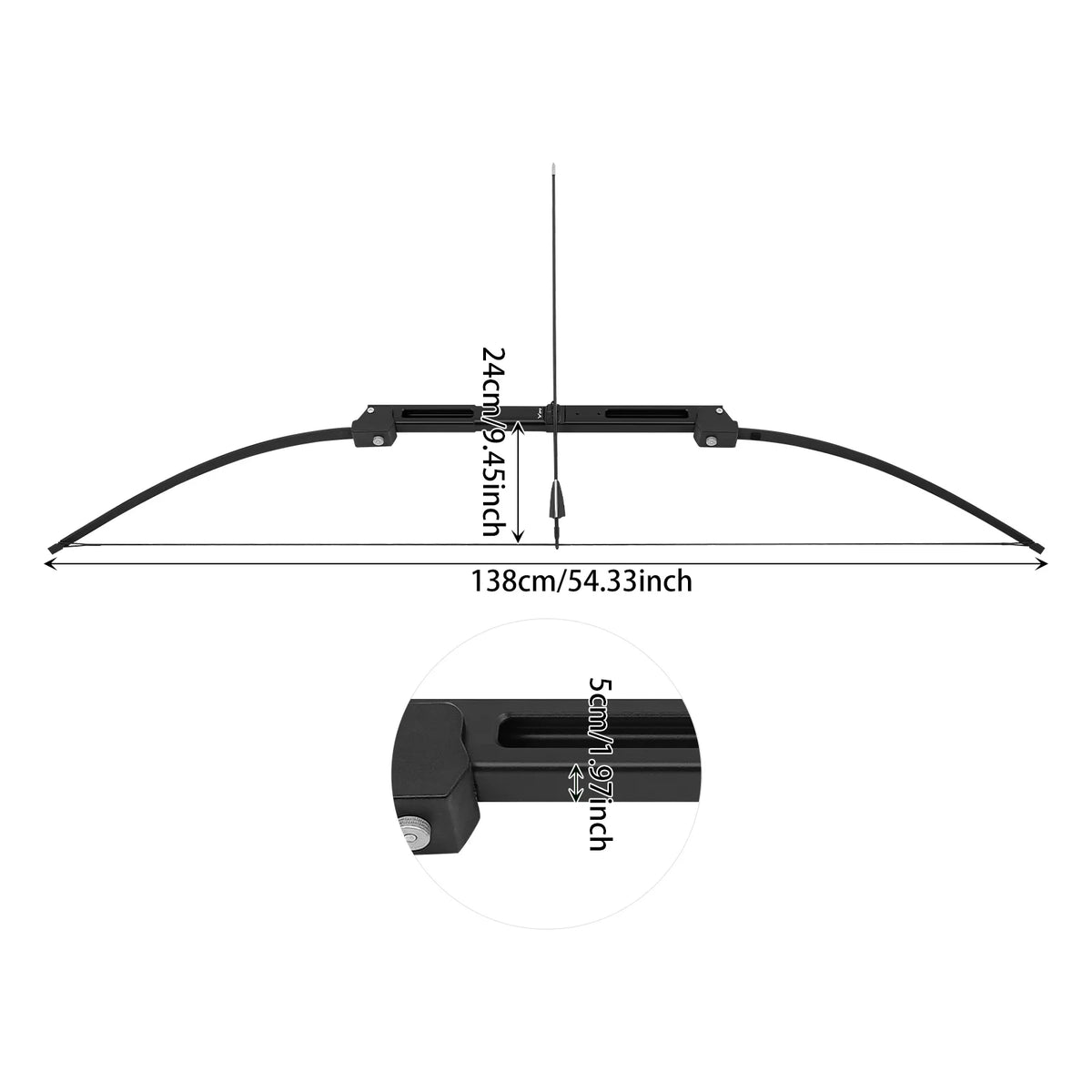 Portable Aluminum Folding Bow And Arrow Set For Archery Practice