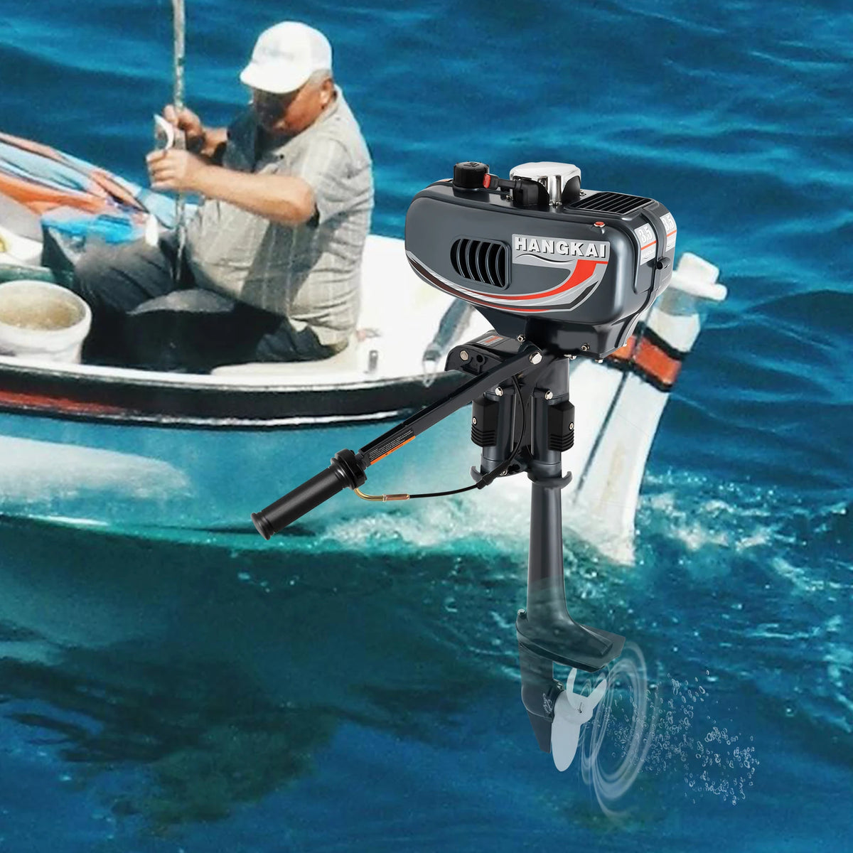 Lightweight 3.5 Hp Two Stroke Outboard Motor With Cdi Ignition