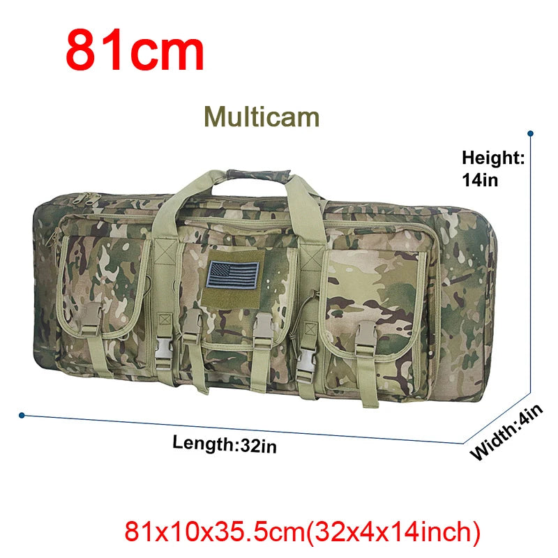 LQARMY Tactical Double Rifle Case Molle Gun Bag For Hunting