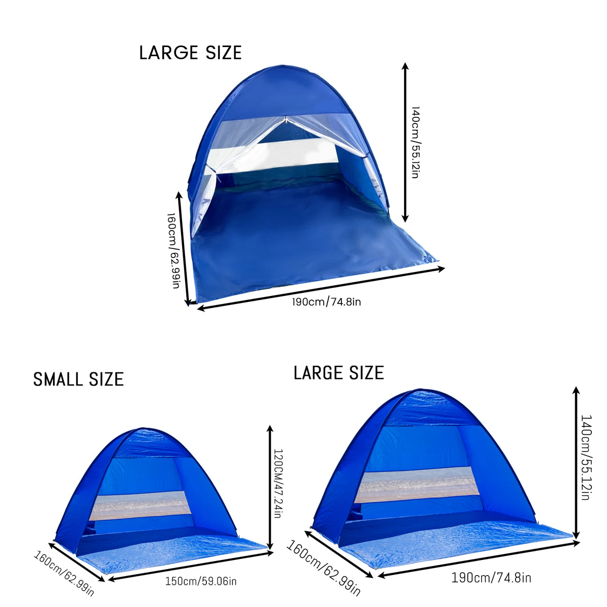 Auto Open Portable Sun Shelter With UPF 50 Protection