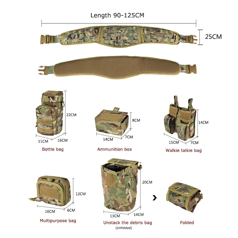 Yakeda Tactical Battle Belt Duty Kit For Law Enforcement