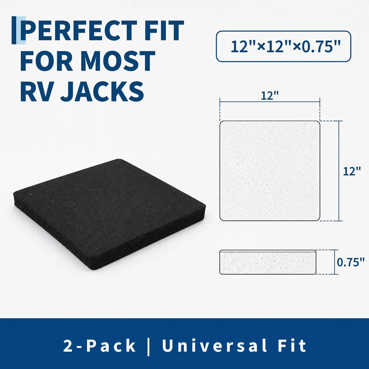 Heavy Duty Rubber RV Stabilizer Jack Pads for Secure Leveling