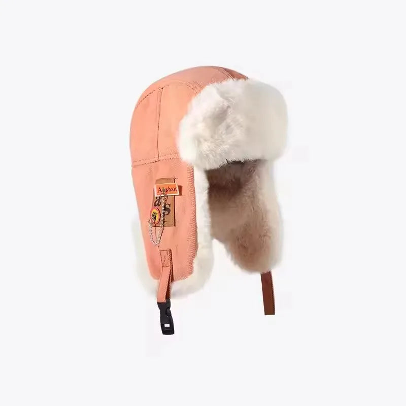 Unisex Russian Ushanka Fur Hat With Warm Earflap Protection