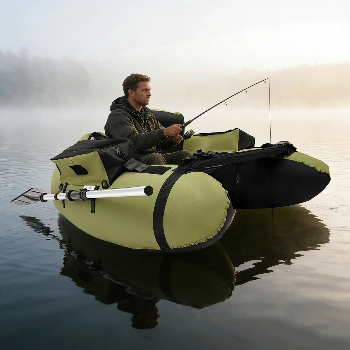 Portable Inflatable Fishing Boat With Hand Air Pump For Boating