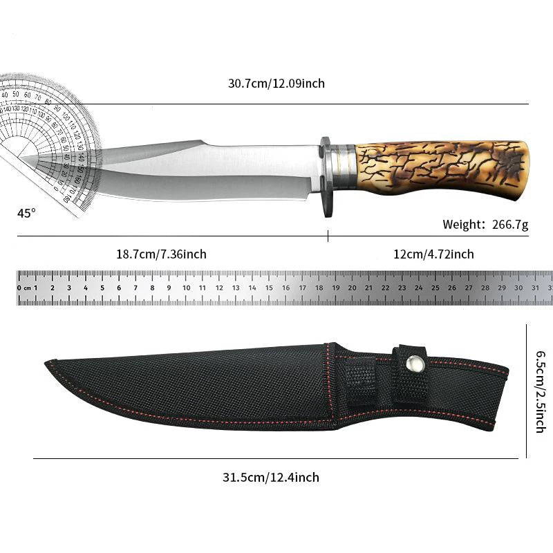 Gdekls Stainless Steel Outdoor Survival Knife With Sheath