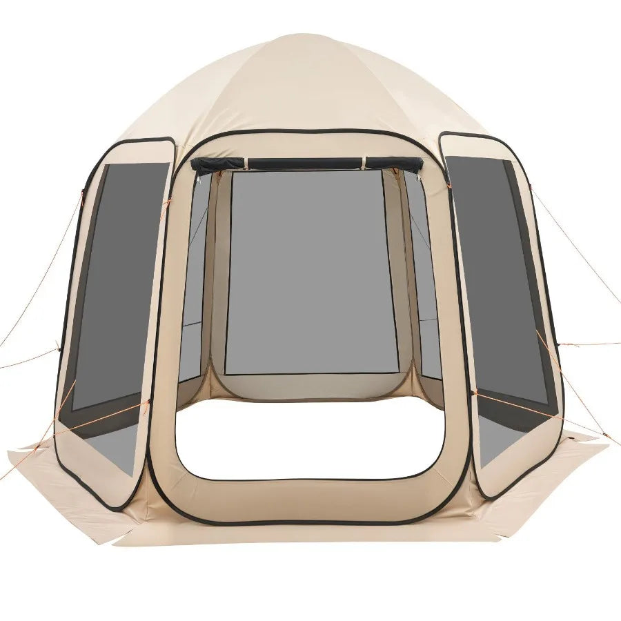 Portable Screen House Tent Pop Up Canopy Double Layer