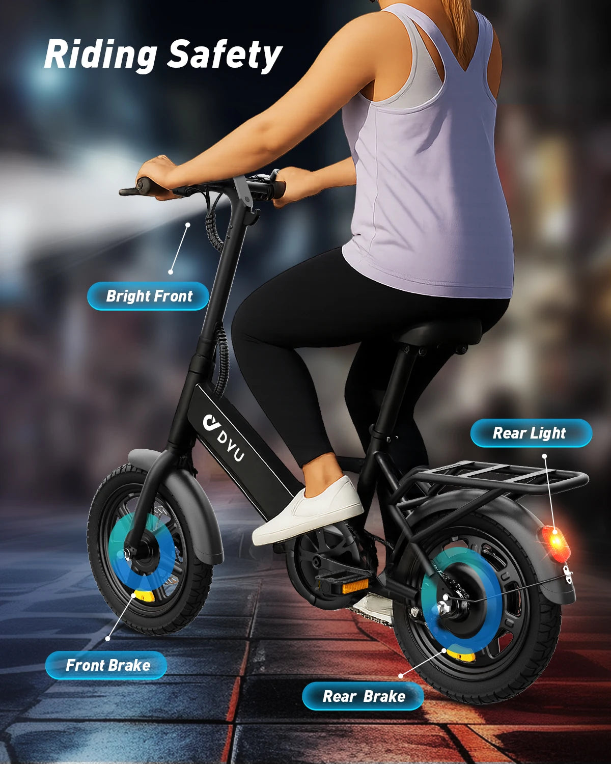 Dyu C3 Folding Electric Bike 500w Motor 280wh Battery